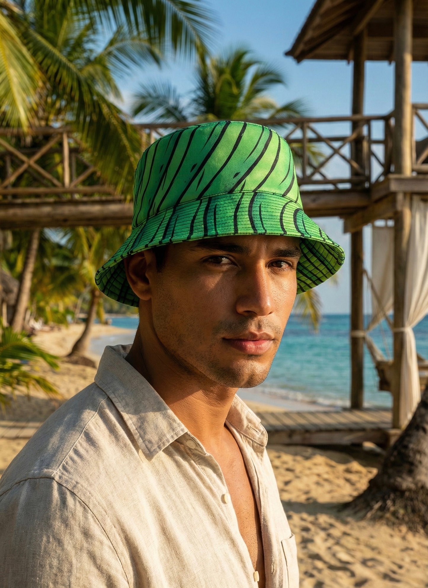 Bucket hat plátano verde