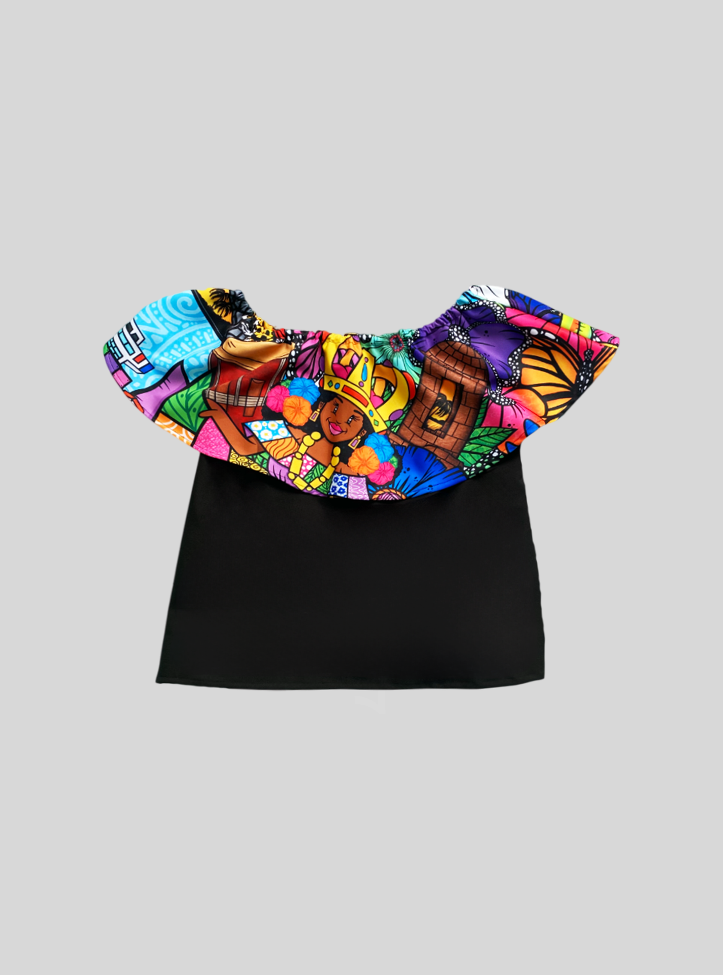 Blusa Arandela Conexión Panameña Colón Negra