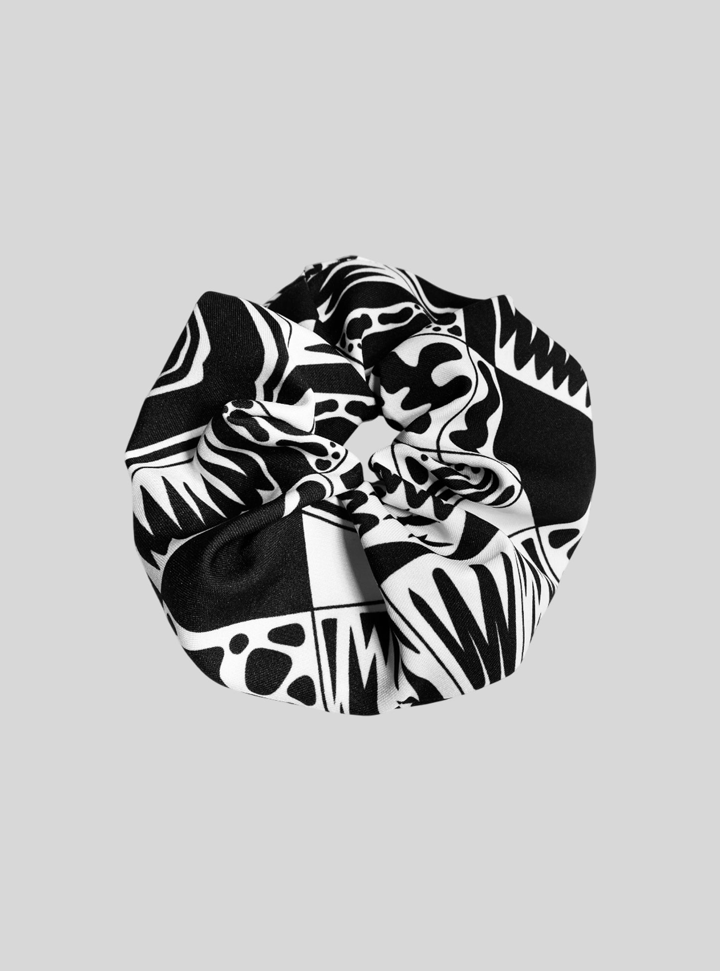 Scrunchies Saberes ancestrales Blanco y negro