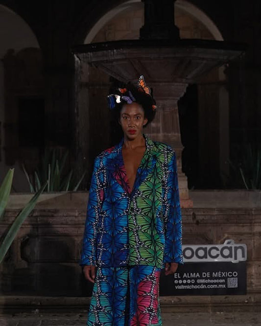 Blazer mariposa variegata Morpho