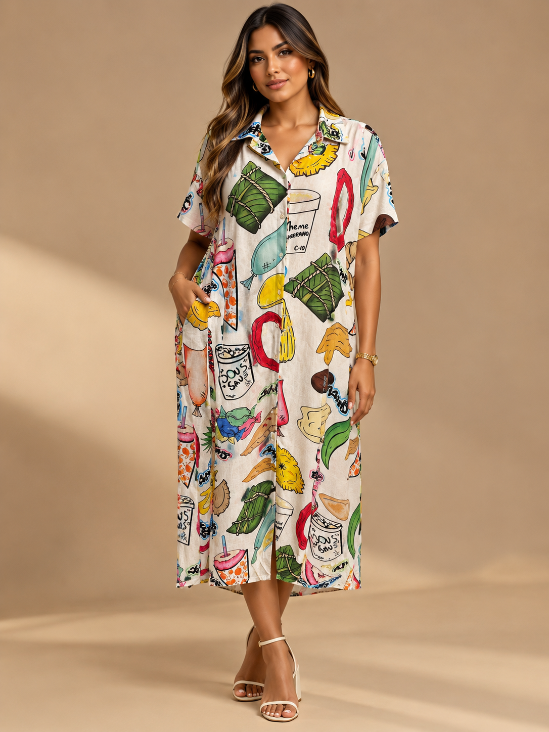 Vestido camisero Guacho de Comida