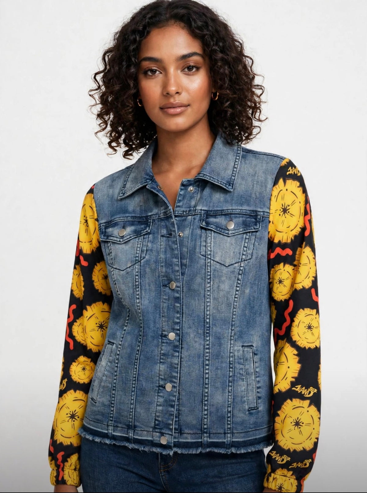 Jacket Jeans Patacón Fondo Pailita Negra
