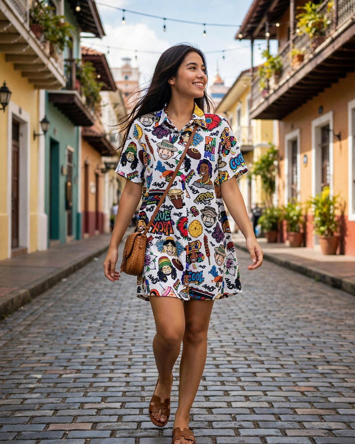 Vestido Camisero Corto Guacho de Panamá