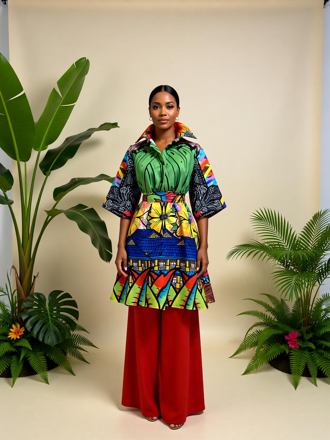 Vestido camisero corto bocas del toro