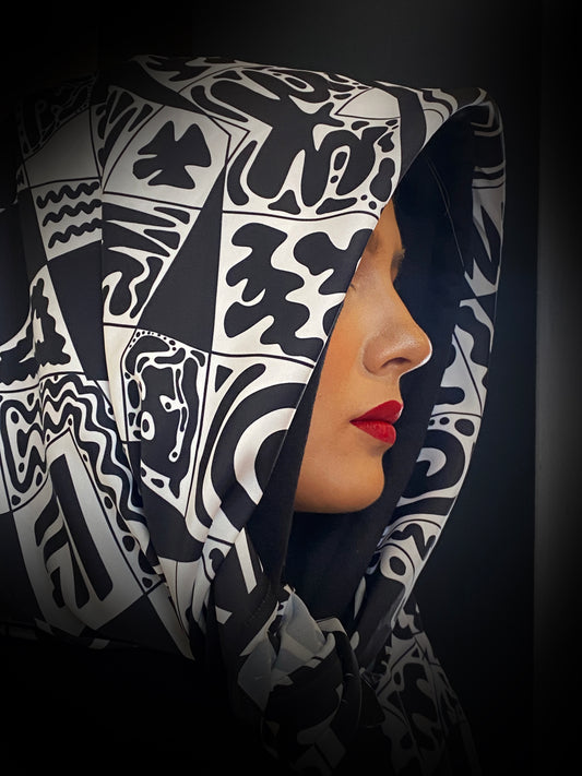 Pañoleta Saberes Ancestrales Blanco y Negro