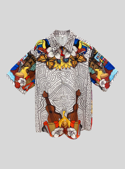 Camisa Conexión Panameña Líneas Ancestrales