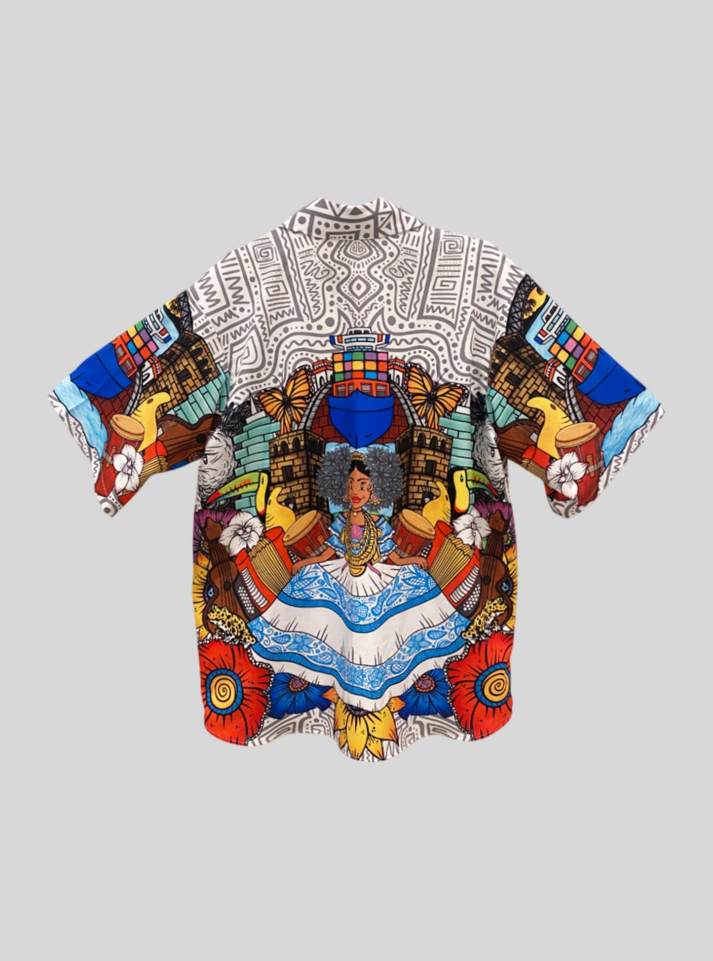 Camisa Conexión Panameña Líneas Ancestrales