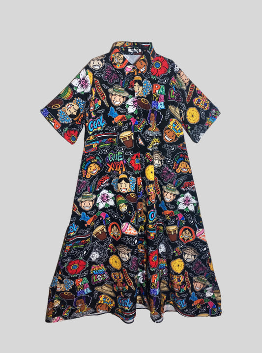 Vestido Camisero Largo Guacho de Panamá