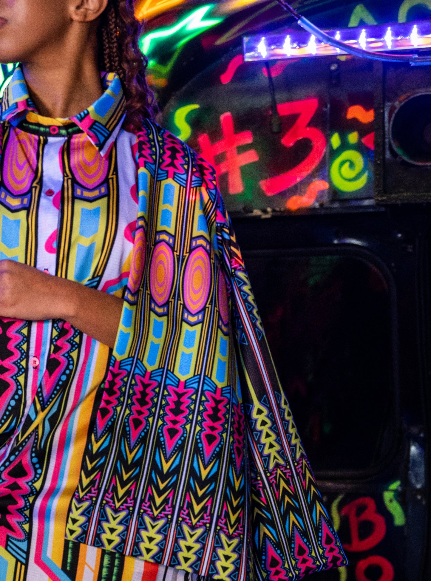 Kimono crop top lineas del bus