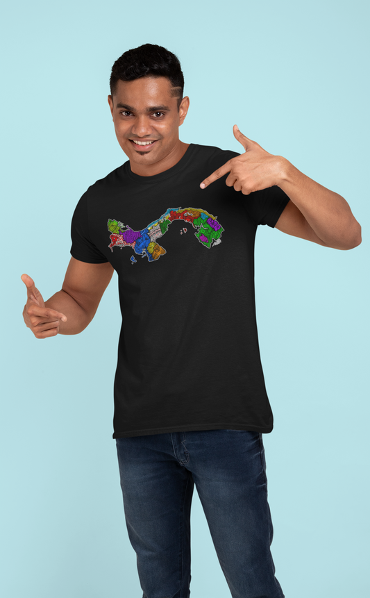 T-shirt Mapa de Panama Fauna y Flora