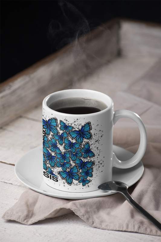 Taza Metamorfosis Morpho Azul