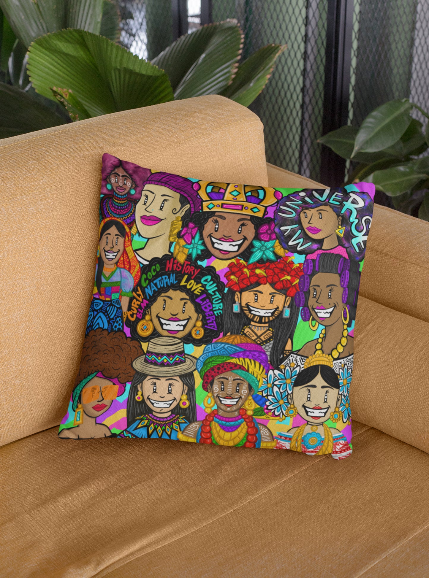 Cojin decorativo mujeres de Panama