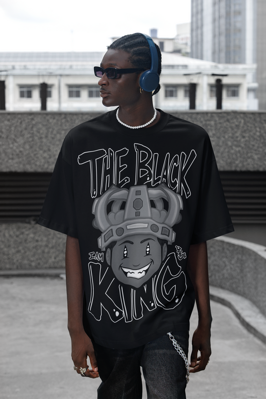T-shirt Oversize El rey Negro