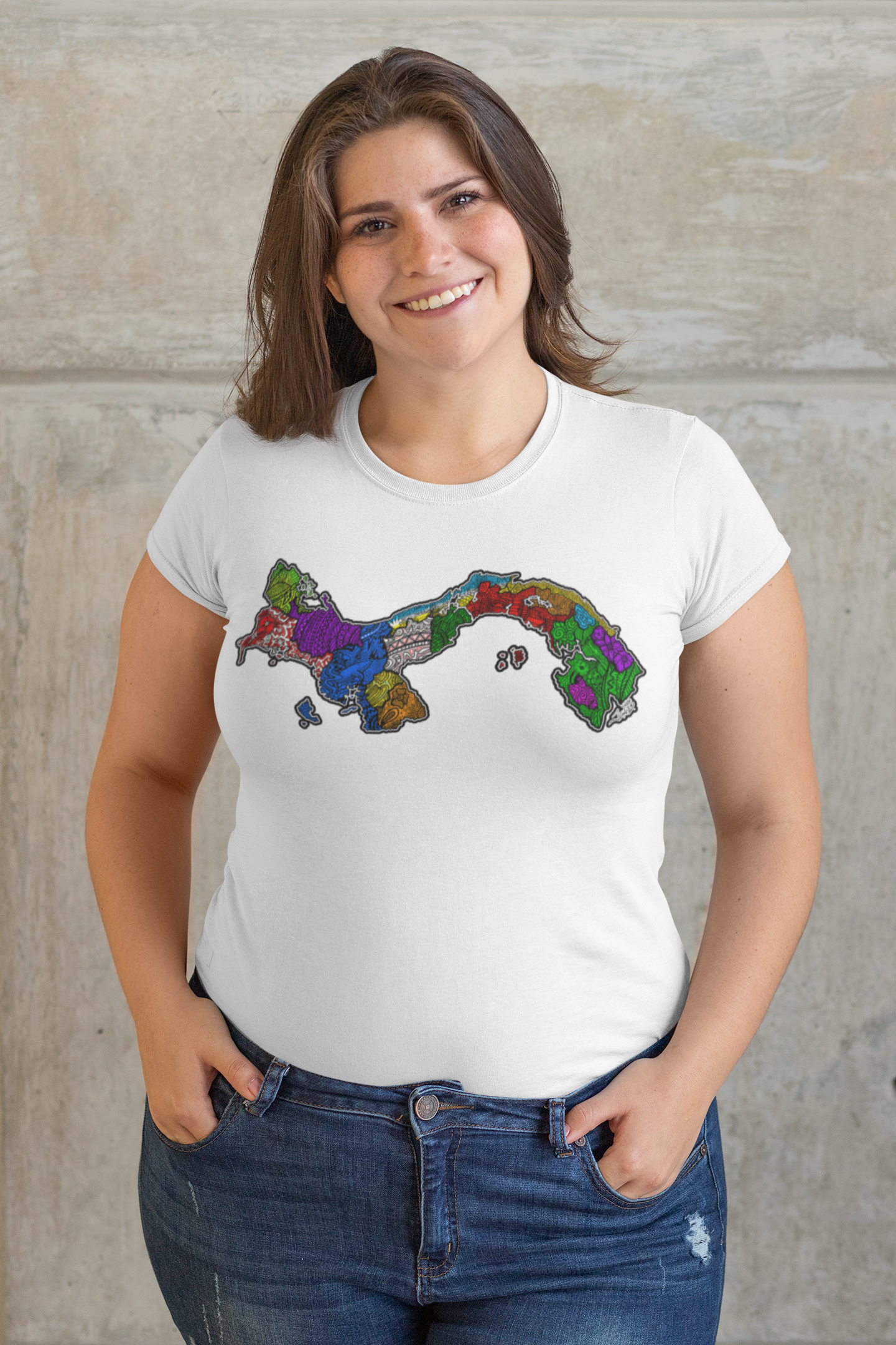 T-shirt Mapa de Panama Fauna y Flora