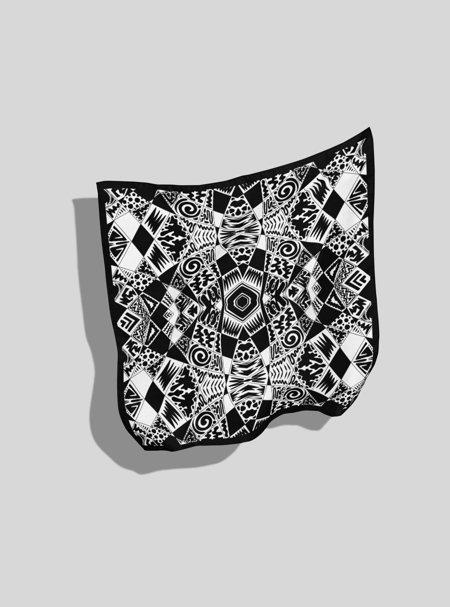 Pañoleta Saberes Ancestrales Blanco y Negro