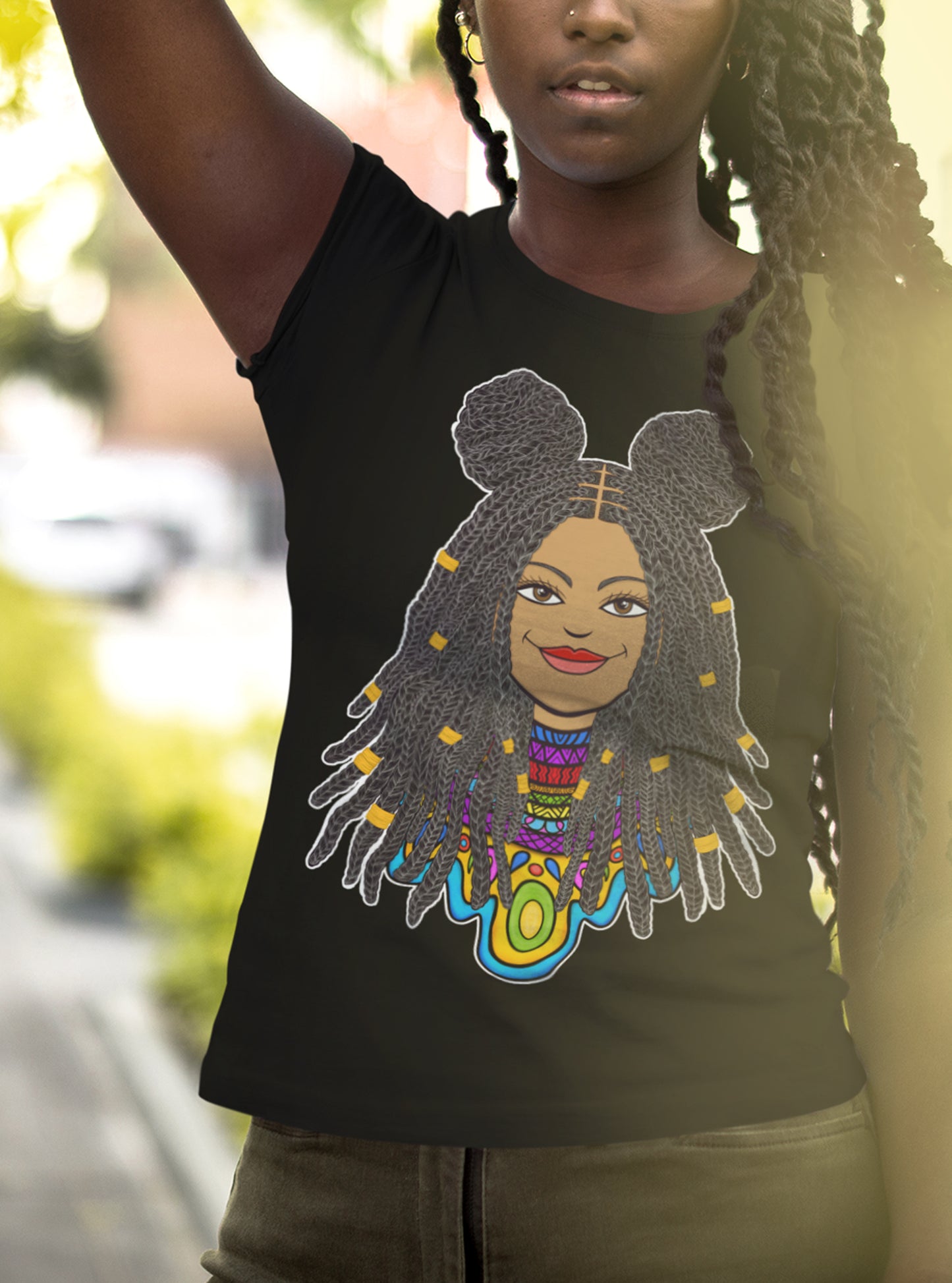 T-shirt Caminos de Libertad Trenzas Africanas