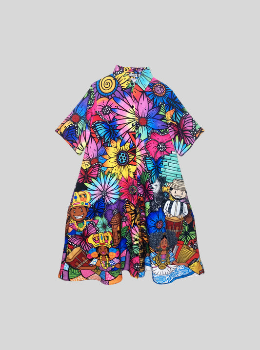 Vestido Camisero largo Conexión Panameña