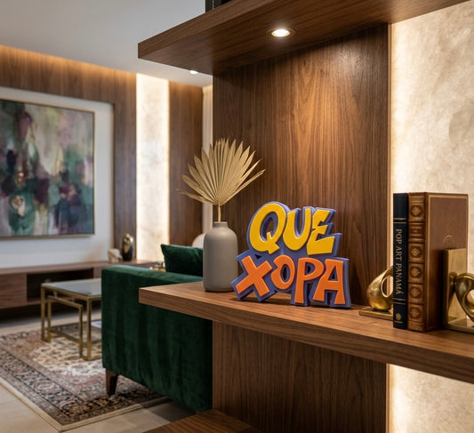 Que XOPA Figura Decorativa en 3D