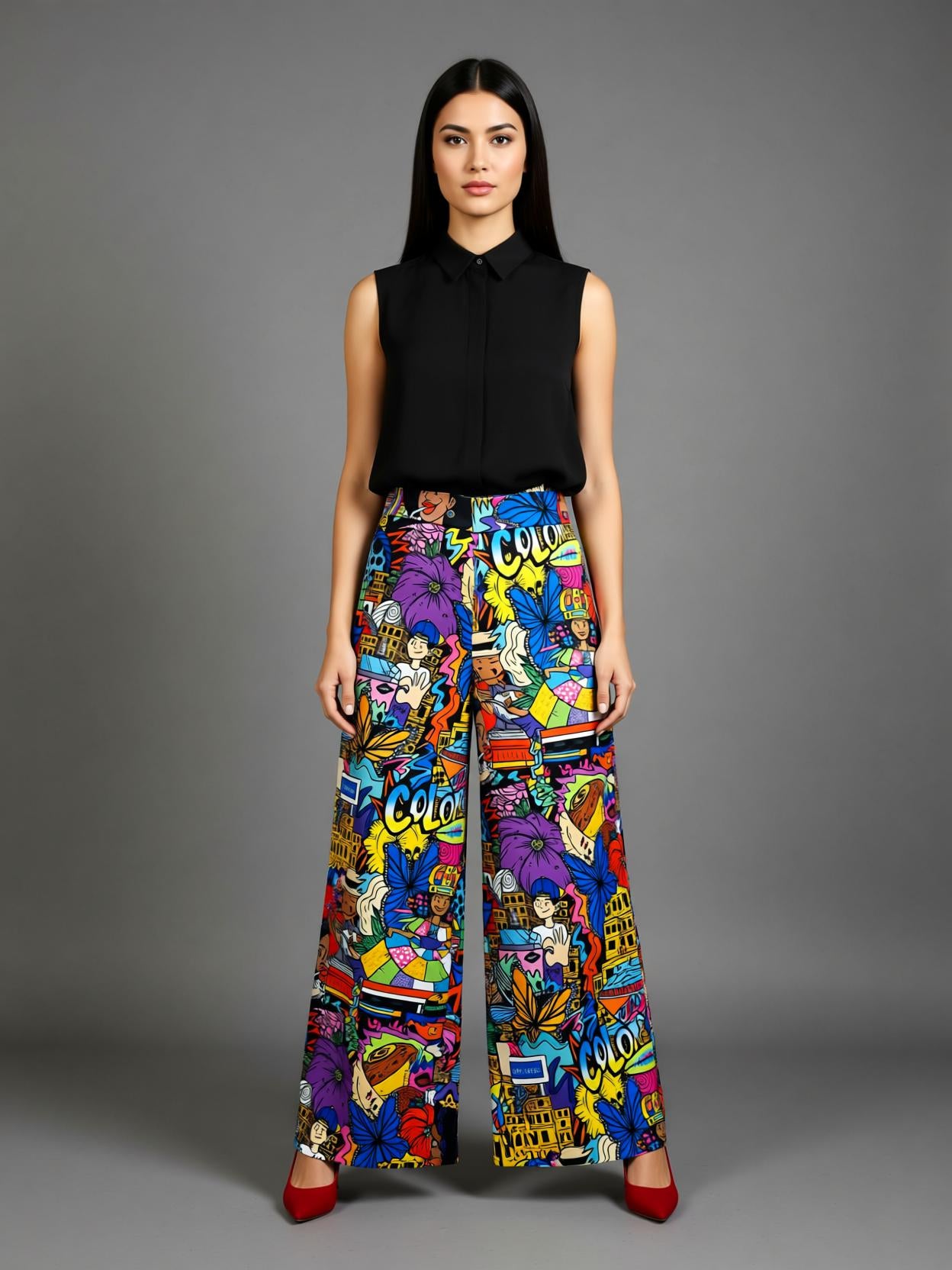 Pantalón Palazo esencia negra Panamá