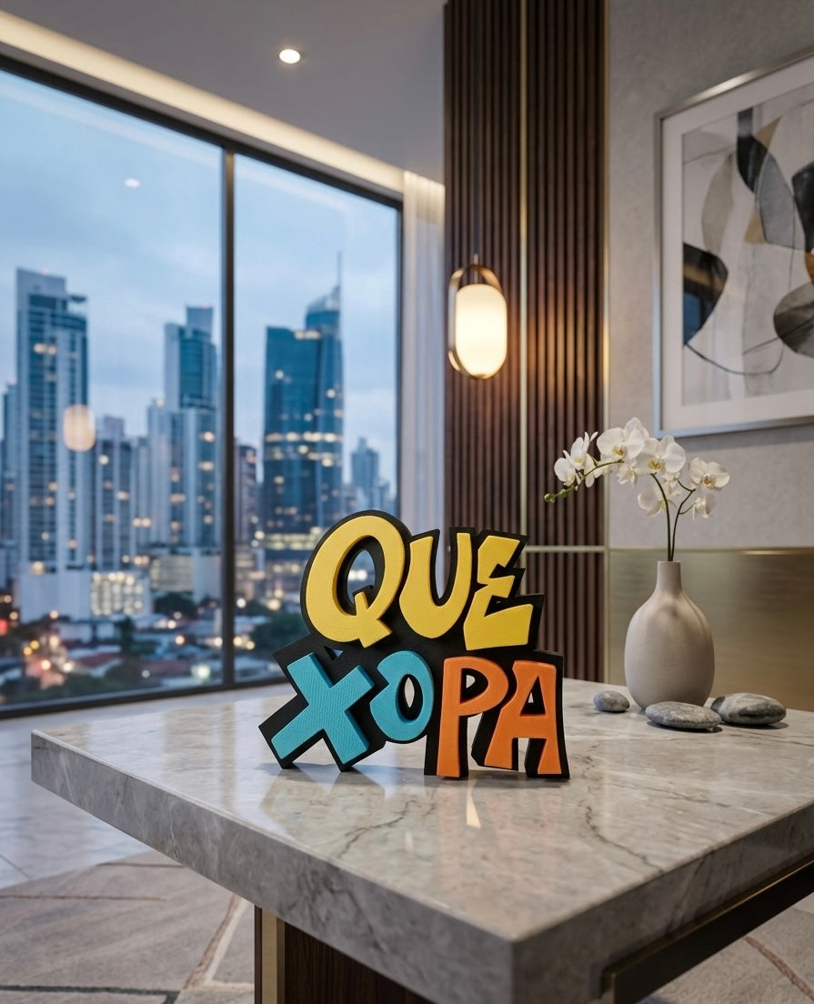 Que Xopa Figura Decorativa en 3D Tricolor