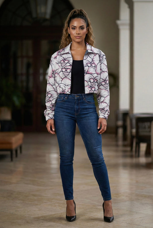 Bomber jacket flor del Espíritu Santo