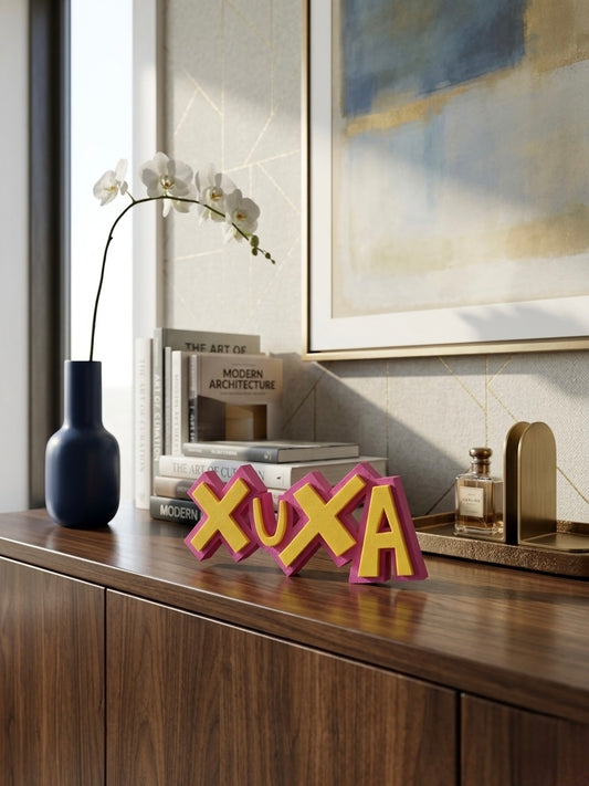 XuXa Arte en 3D Rosado y Amarillo