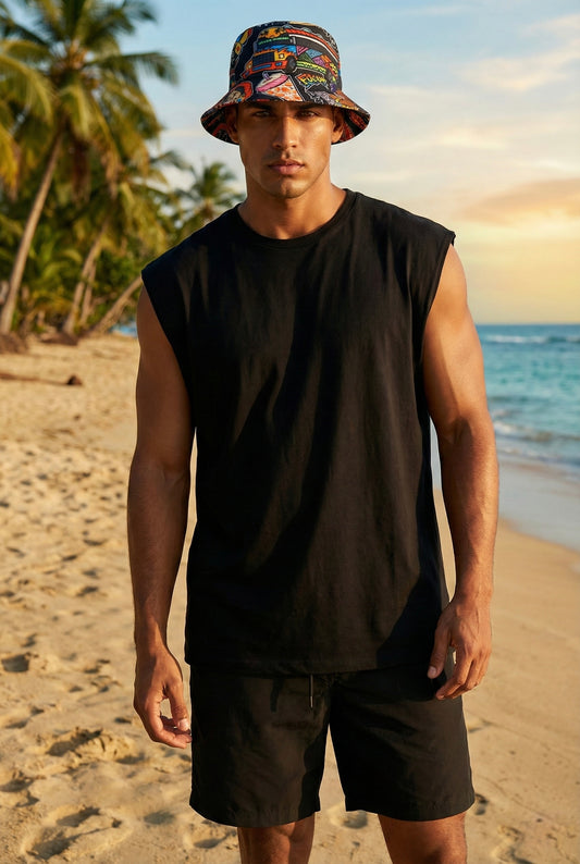 Bucket Hat Guacho de Panamá Negro