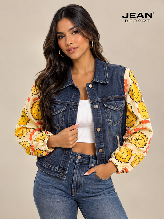Jacket Jeans Mangas de Patacón