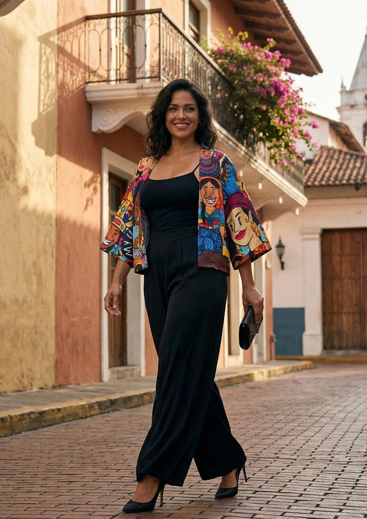 Kimono Crop Top Mujeres de Panamá