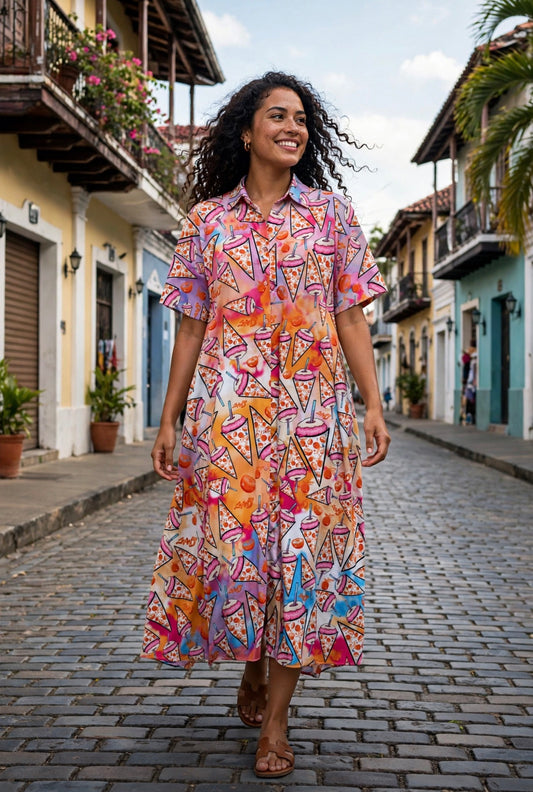 Vestido Camisero Largo Raspao Lover