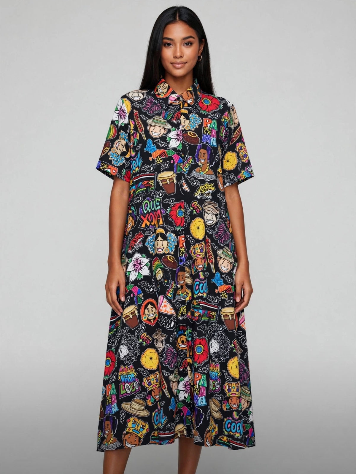 Vestido Camisero Largo Guacho de Panamá
