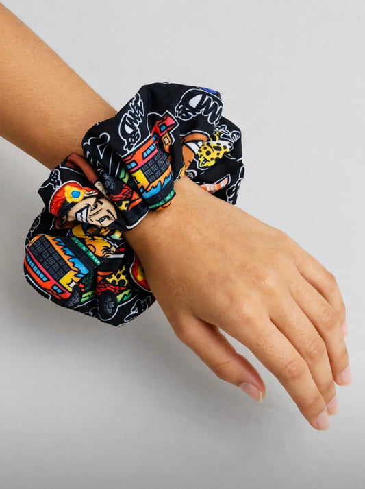 Scrunchies Guacho de Panamá Negra