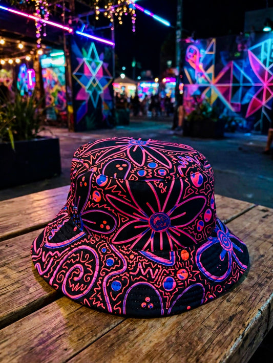 Bucket Hat Flores Ultravioleta