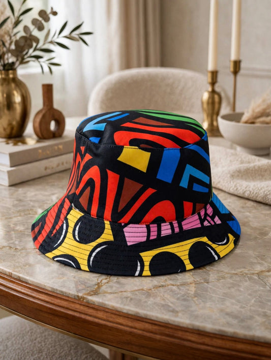 Bucket Hat Fauna y Flora Abstracto