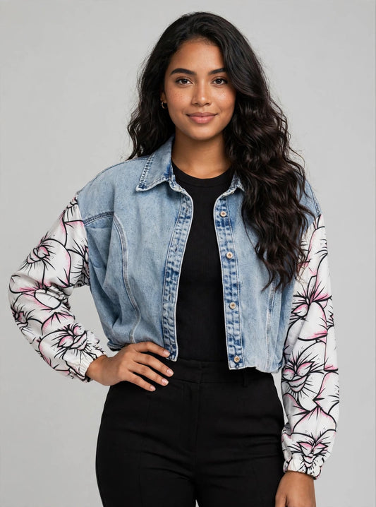 Jacket Jeans Flor Espíritu Santo