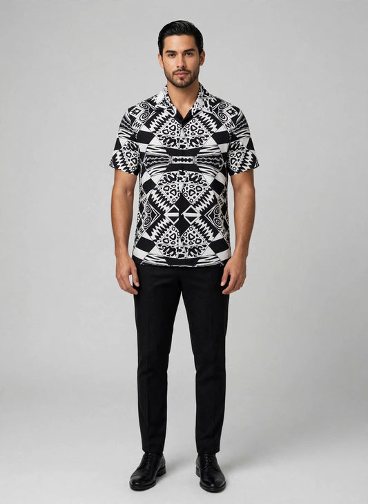 Camisa Saberes Ancestrales Blanco y Negro