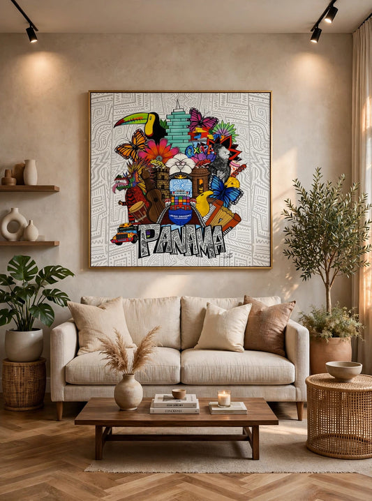 Obra de Arte impresa Conexión Panamá 28” X 28”