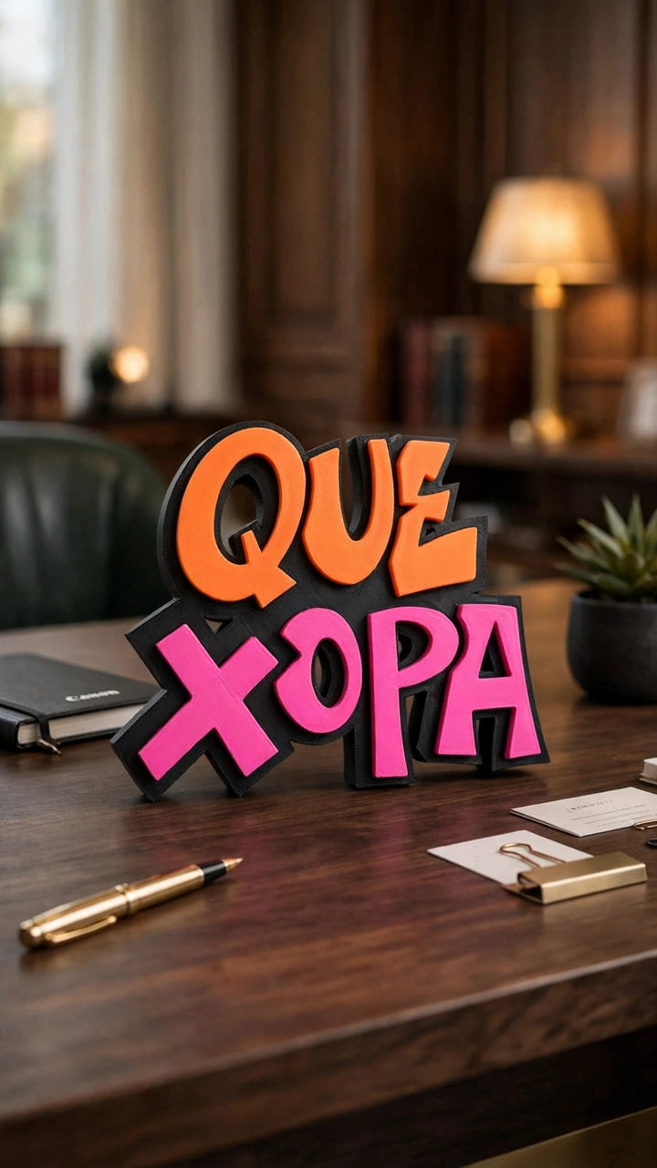 Que Xopa Figura Decorativa en 3D Tricolor