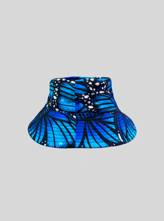 Bucket Hat Mariposa Morpho Azul