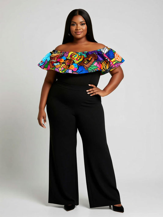 Blusa Arandela Conexión Panameña Colón Negra