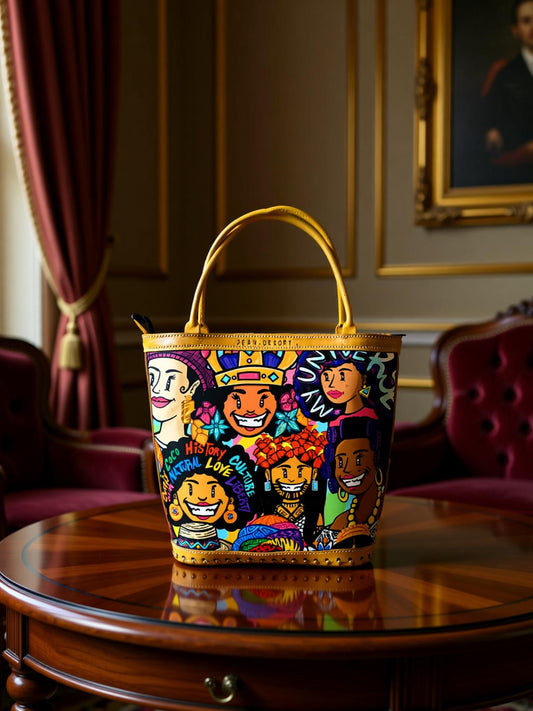 Cartera de cuero Mujeres de Panamá