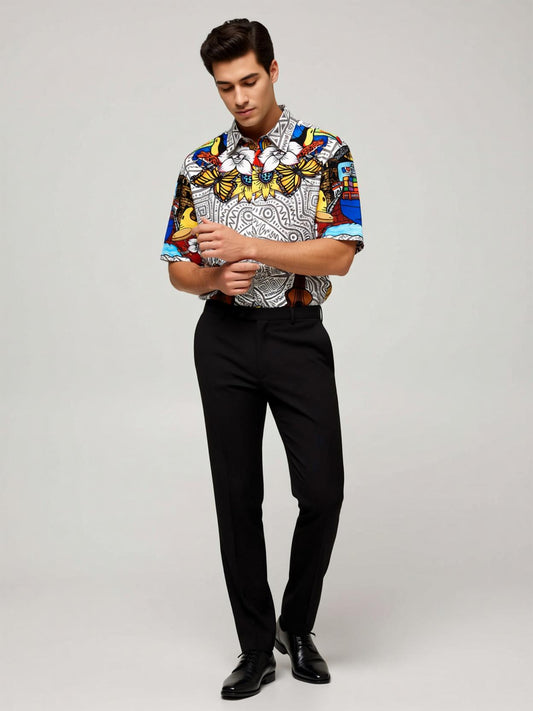 Camisa Conexión Panameña Líneas Ancestrales