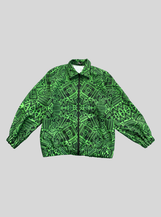 Bomber Jacket Trazos Ancestrales Verde