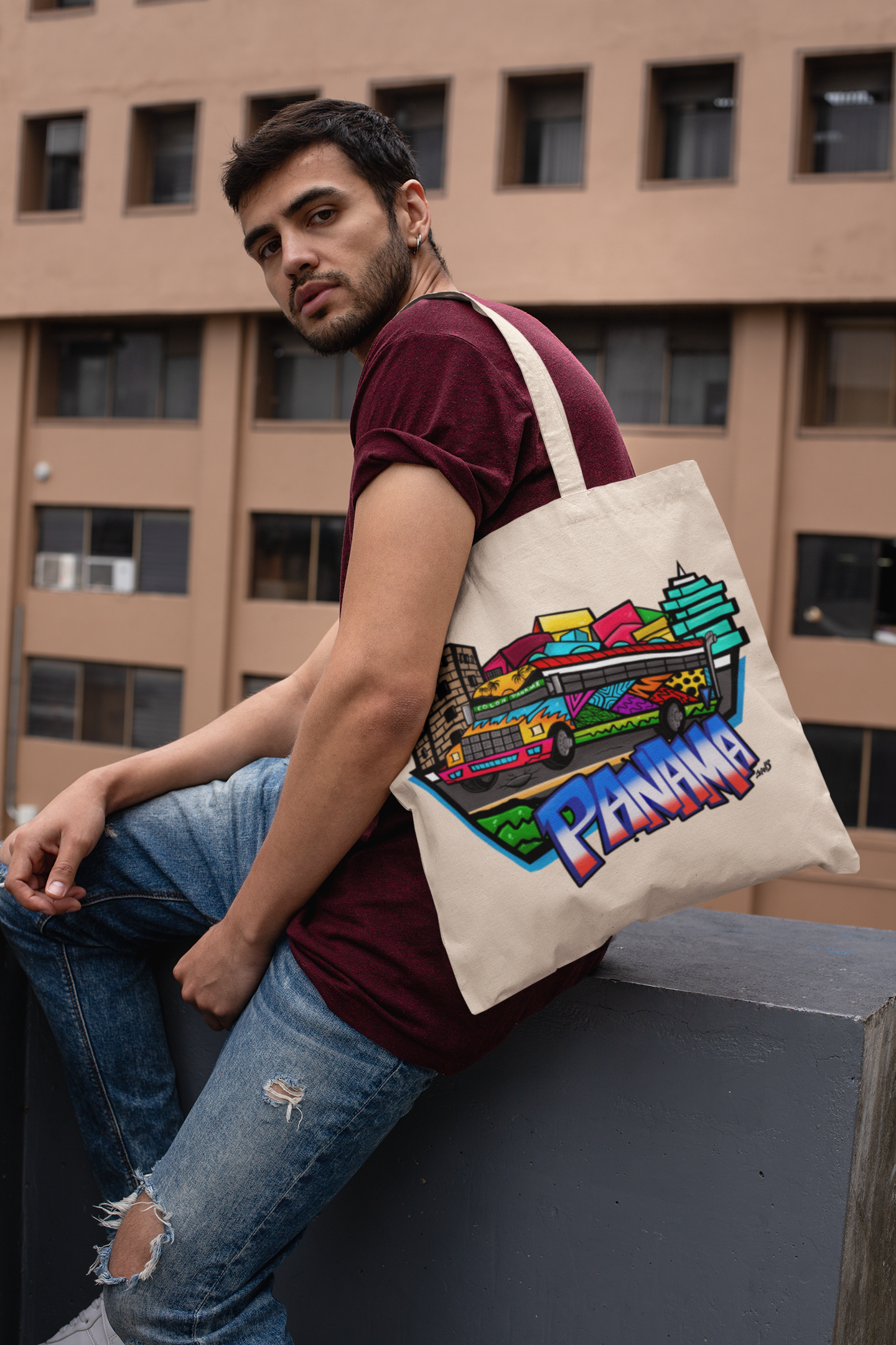 Tote Bag Eco La Ruta del Bus Diablo Rojo