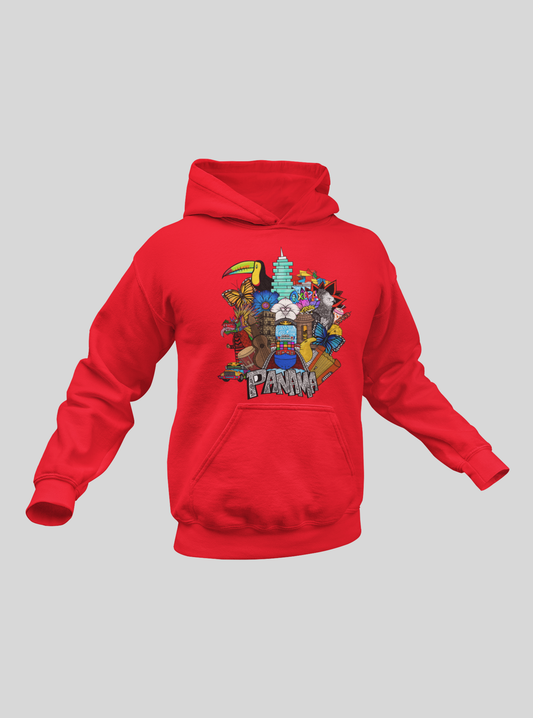 Hoodie Rojo Conexión Panameña