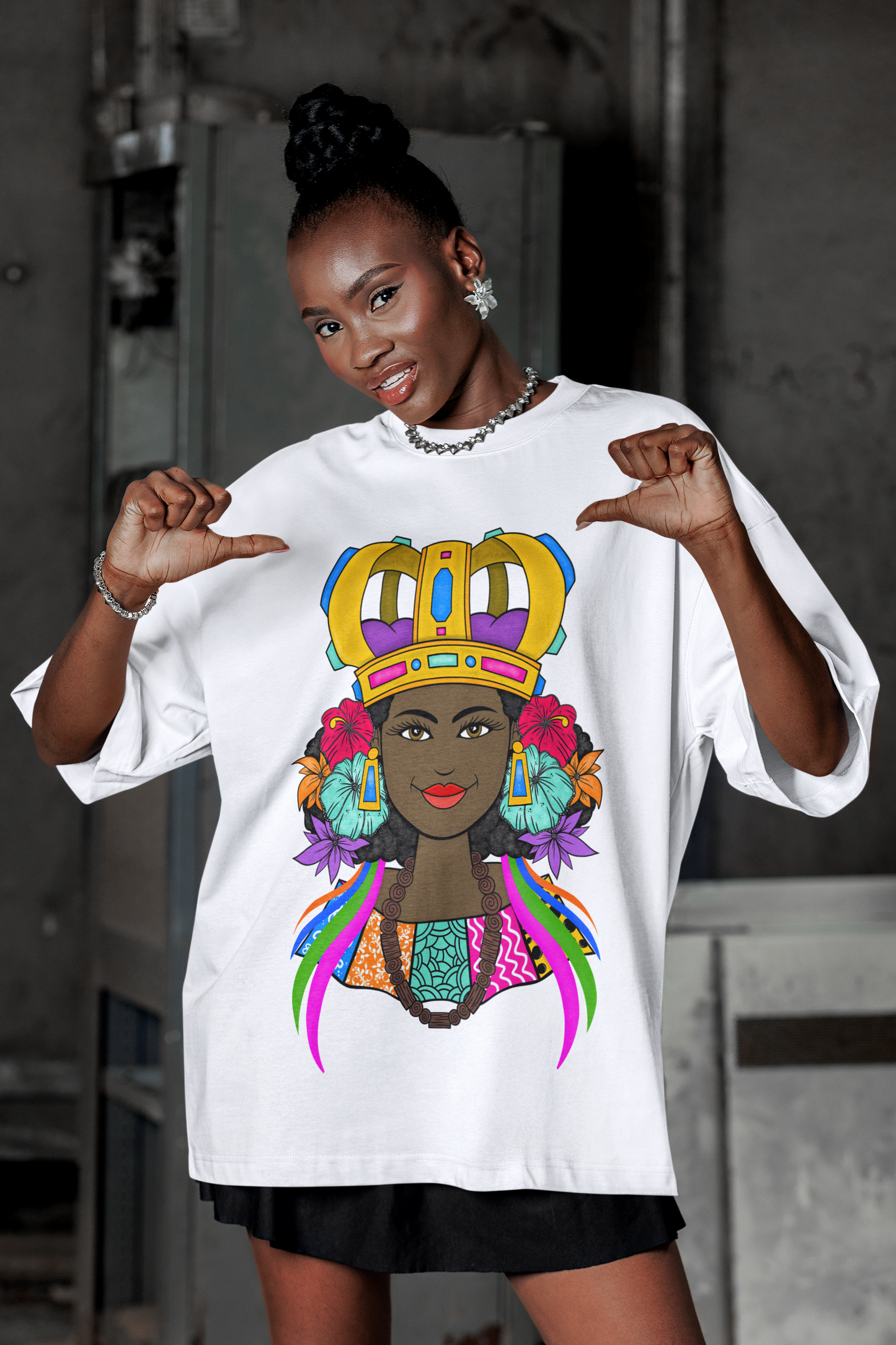 T-shirt Oversize Reina Congo de Portobelo