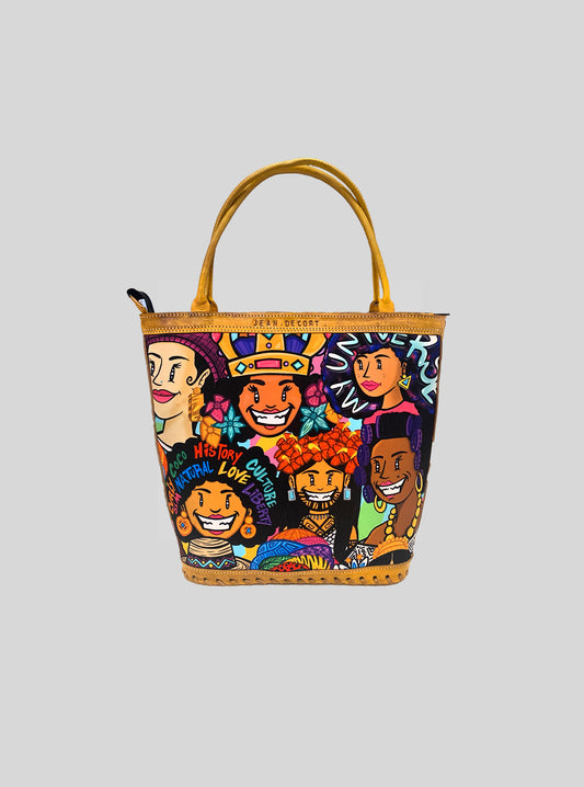 Cartera de cuero Mujeres de Panamá
