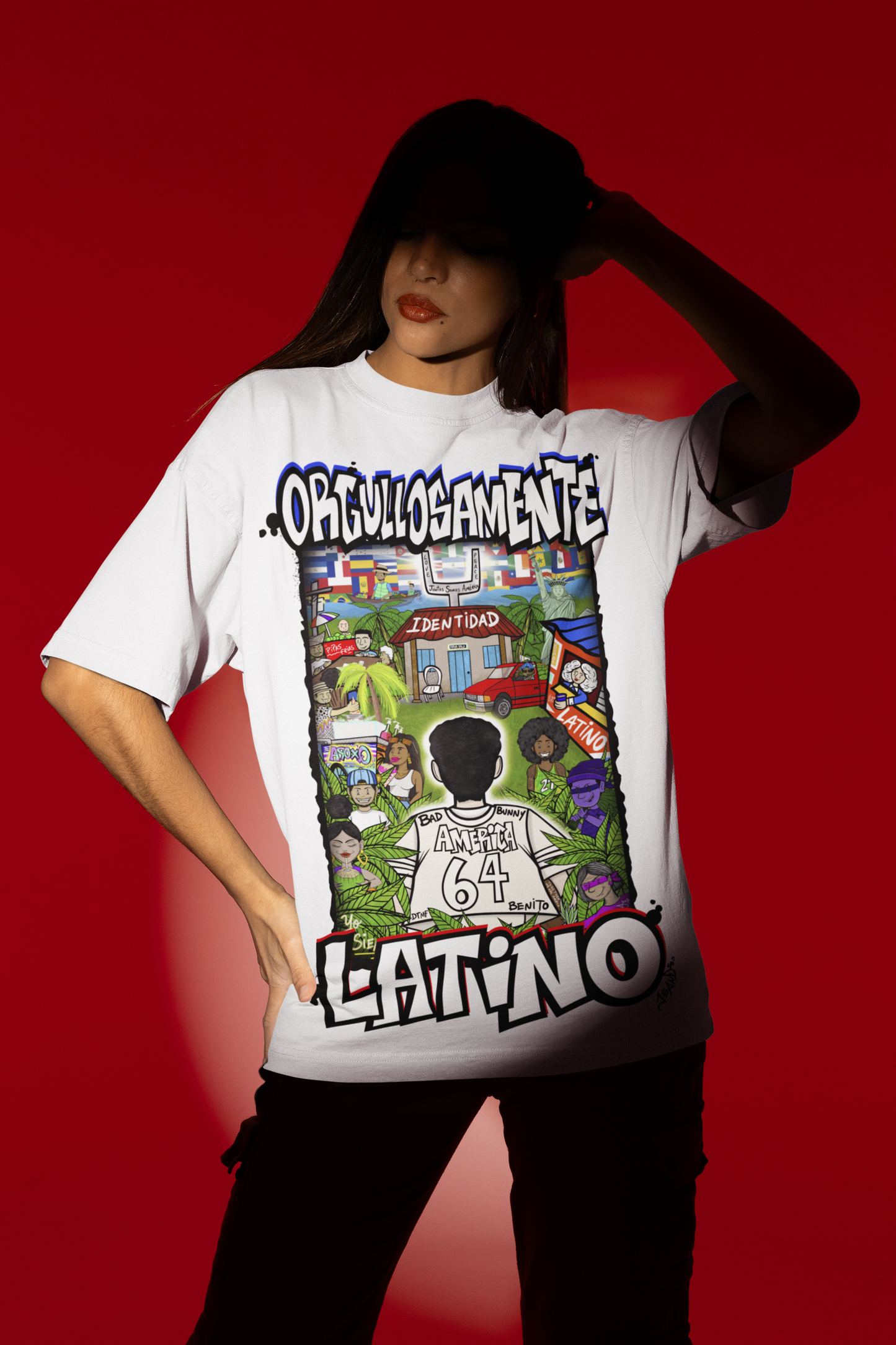 T-shirt Oversize Identidad Latina