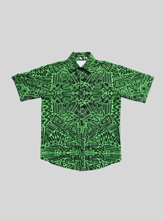 Camisa Trazos Ancestrales Verde