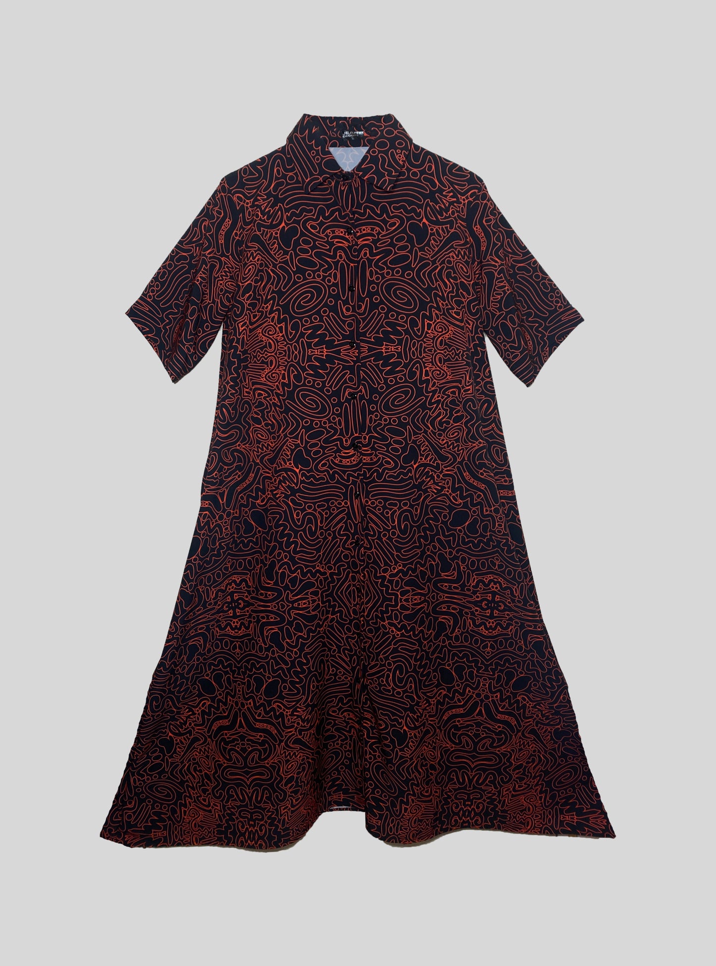 vestido camisero largo Trazos ancestrales